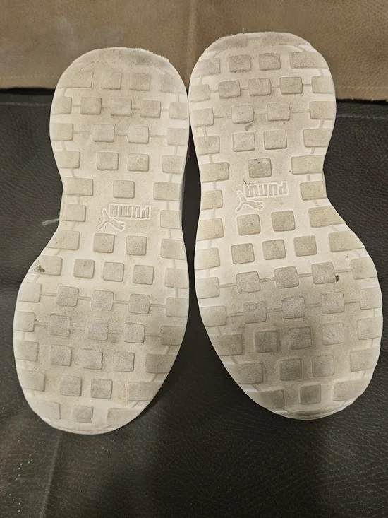 PUMA Girls' Pastel Retro Runner Sneakers - Cream/Pink/Green Size 13 - Picture 4 of 5